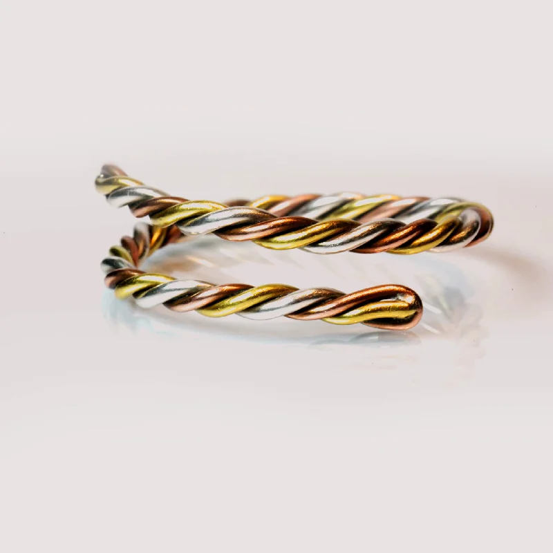 Ladies chunky bracelets-3 Metal Kriya Bangle- Half Weight