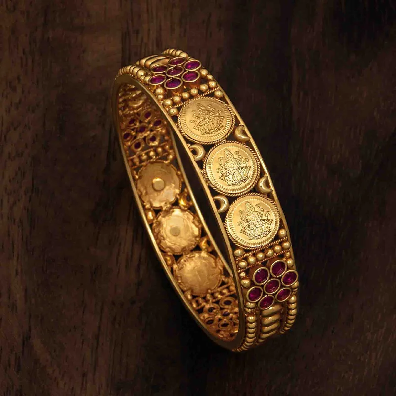 Ladies large gemstone bangles-Gold Bangle PSGRBSR4R-26-055