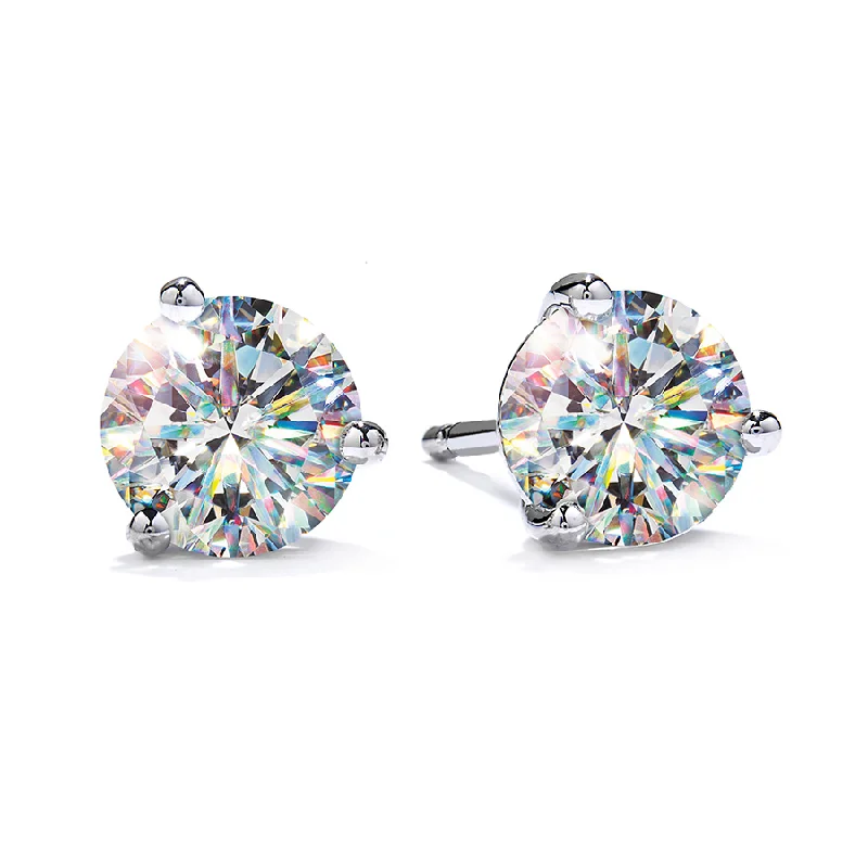 Ladies diamond stud earrings-14KWG 0.25CTW FOF RD DIA STUD EARRINGS H I1-I2