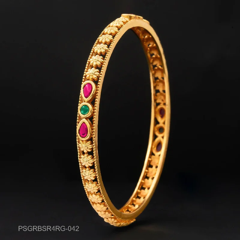 Ladies fancy bangles-STONE GHERU SRESHTA BANGLE PSGRBSR4RG-042