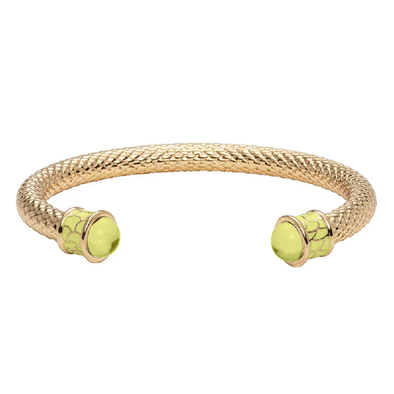 Ladies fancy bangles-Salamander Torque Buttercup & Gold Bangle