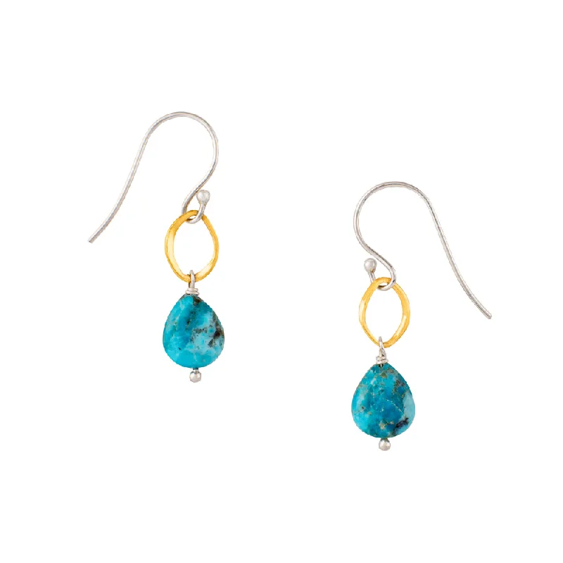 Ladies crystal earrings-Orbit Earrings in Turquoise