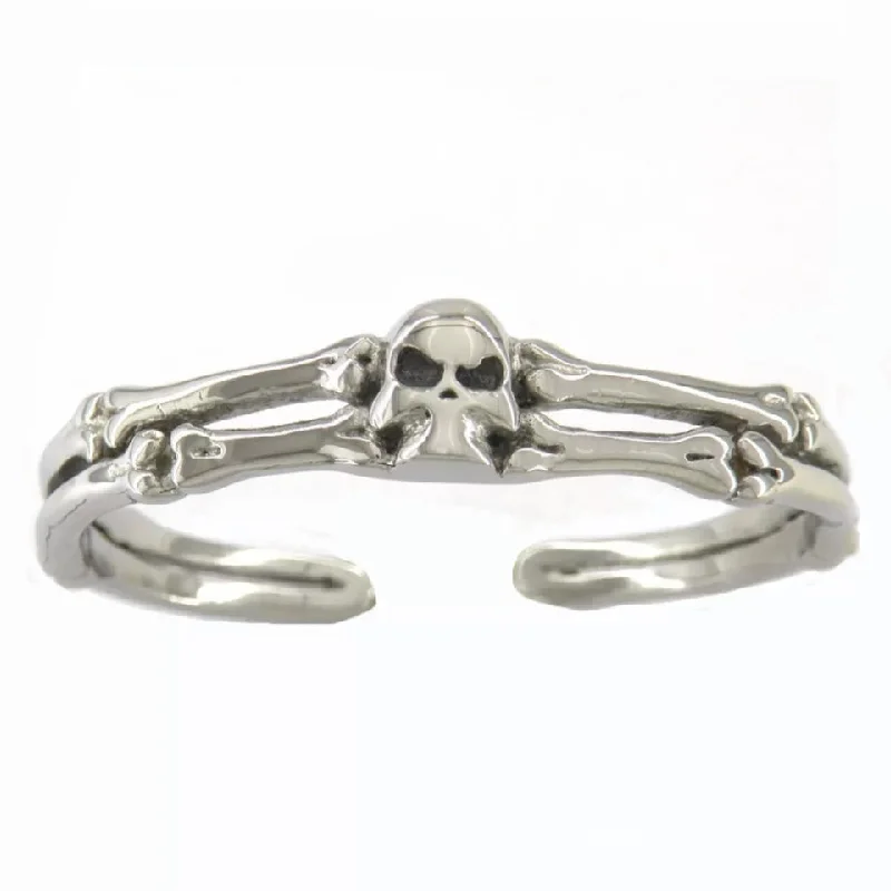 Ladies simple tennis bangles-Small Single Skull Bangle