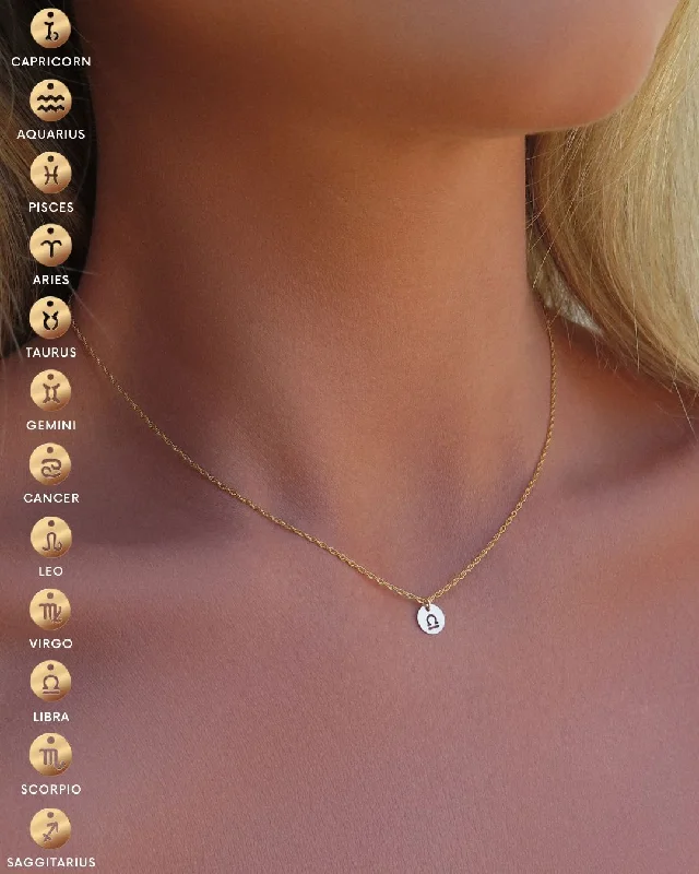 Ladies simple gold necklaces-Zodiac Rope Chain Necklace  - 14k Yellow Gold Fill