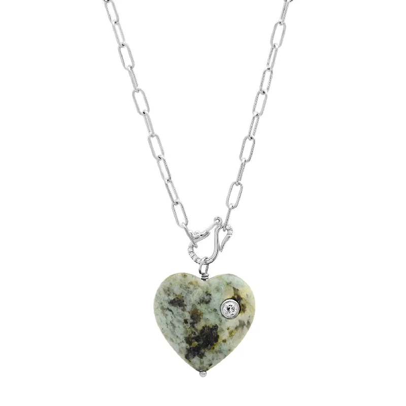 Ladies diamond necklaces-Heart Necklace