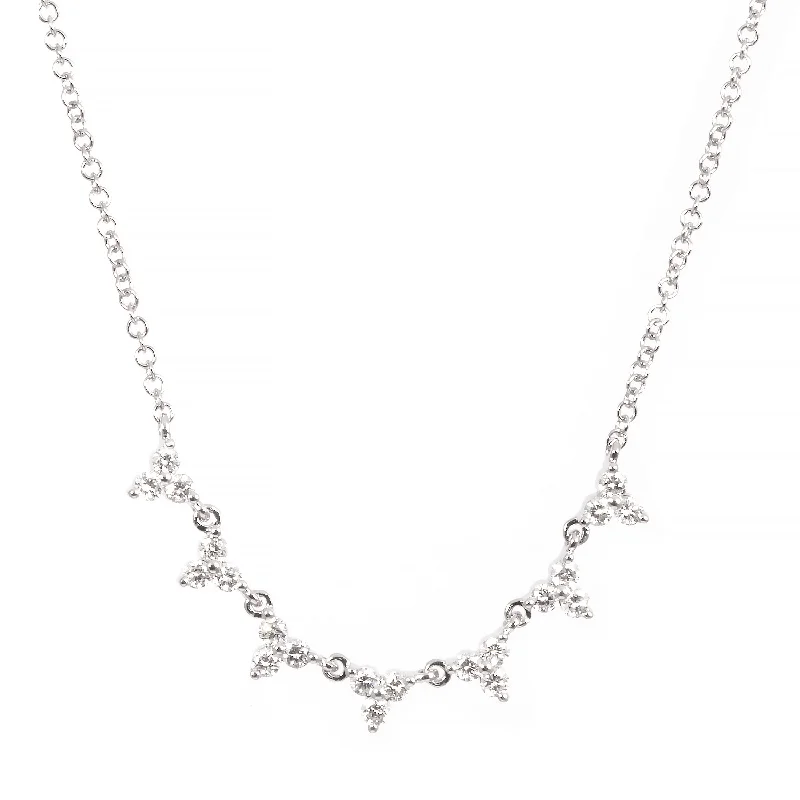 Ladies layered gold necklaces-Diamond Trio Necklace