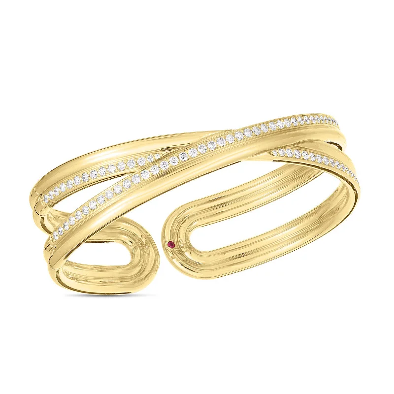 Ladies stackable bangles-18K Gold Cialoma Diamond Bangle