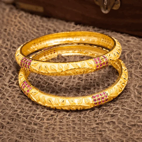 Ladies luxurious bangle sets-Stone Bangle PSB2R-023