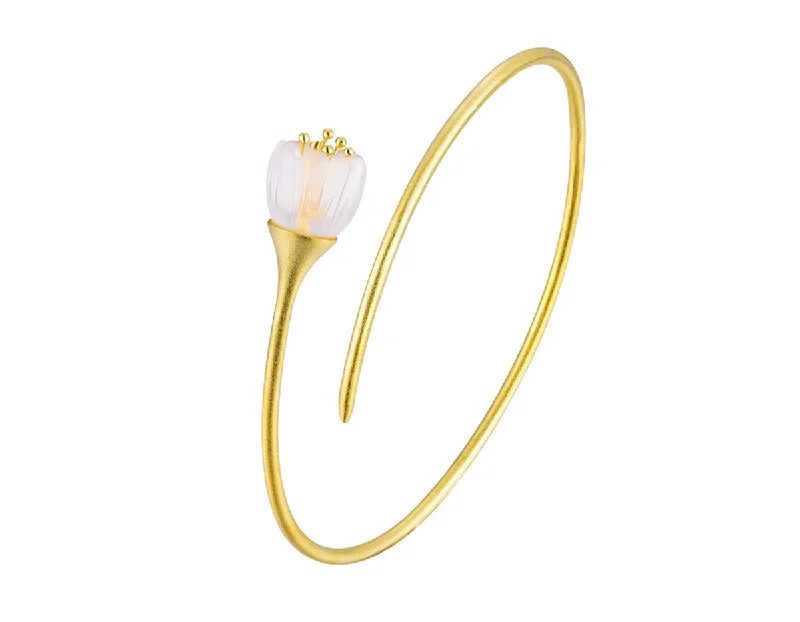 Ladies gemstone bangles-Lily of the Valley Bangle