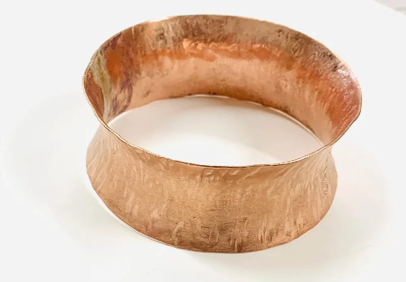 Ladies colorful bracelets-Concave copper bangle