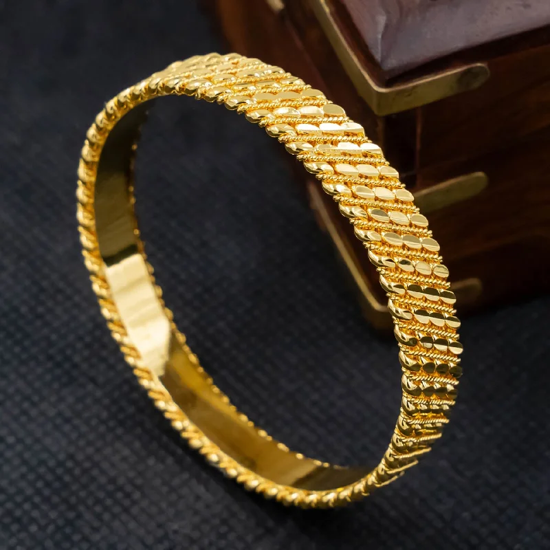 Ladies adjustable gold bracelets-Golden Bangle PGB2-062