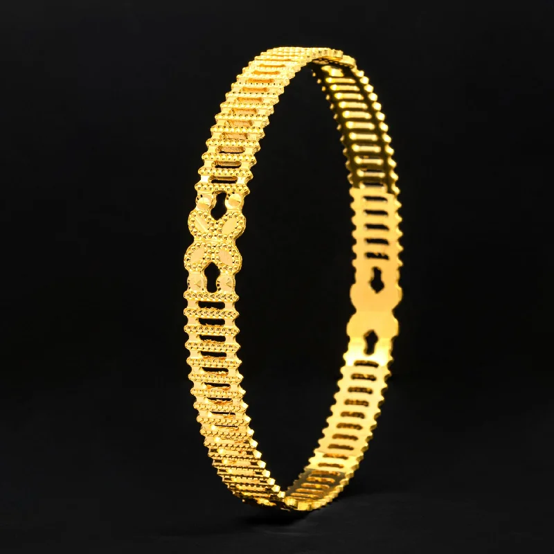 Ladies stretch bracelets-24ct Heavy Gold Plated Bijouterie Baydaoui Bangle PGB56-022