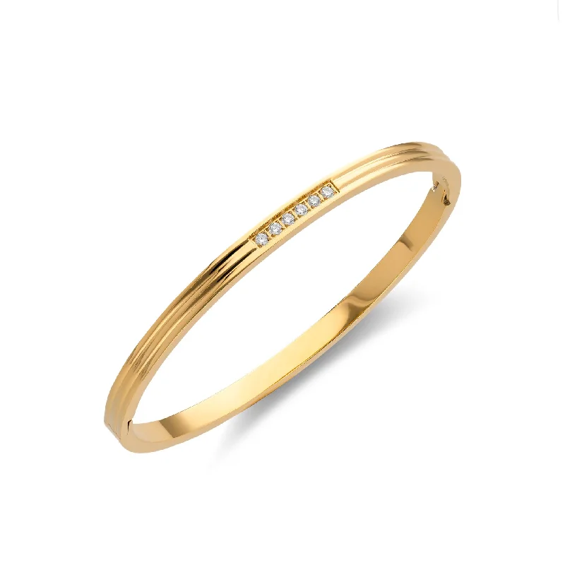 Ladies statement bangles-Sienna bangle gold 18K