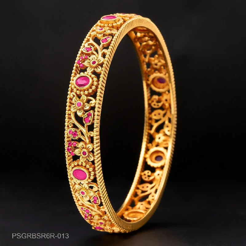 Ladies matching bracelets-STONE GHERU SRESHTA BANGLE PSGRBSR6R-013