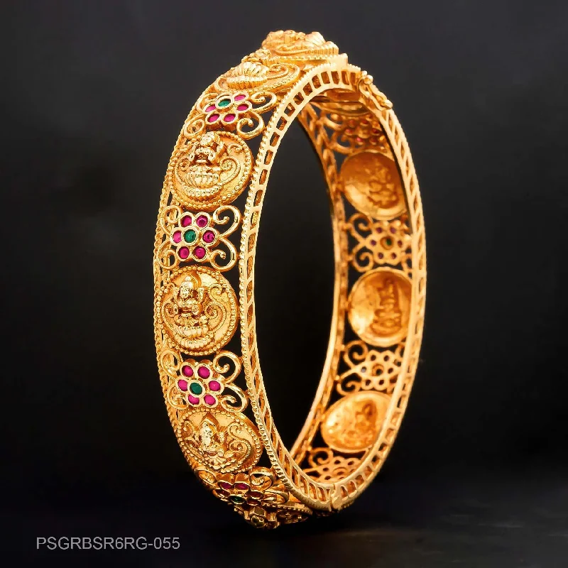 Ladies classic bangles-STONE GHERU SRESHTA BANGLE  PSGRBSR6RG-055