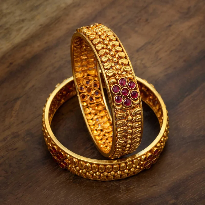 Ladies engraved bangles-Sreshta Bangle PSGRBSR18R-006