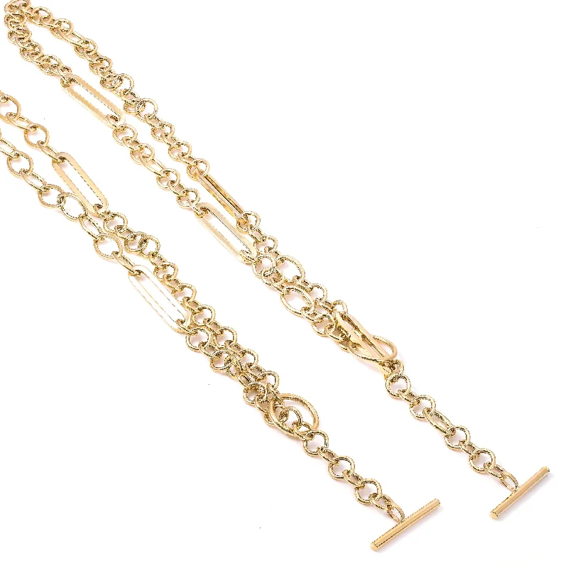 Ladies chain necklaces-Toggle Chain