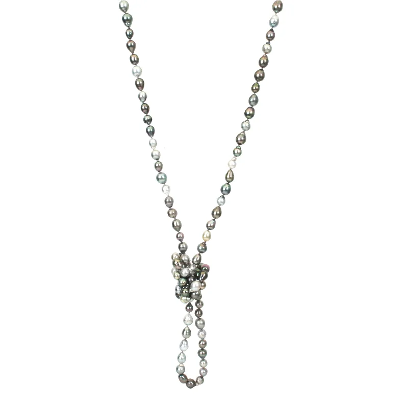 Ladies celestial-themed necklaces-Tahitian Pearl Strand