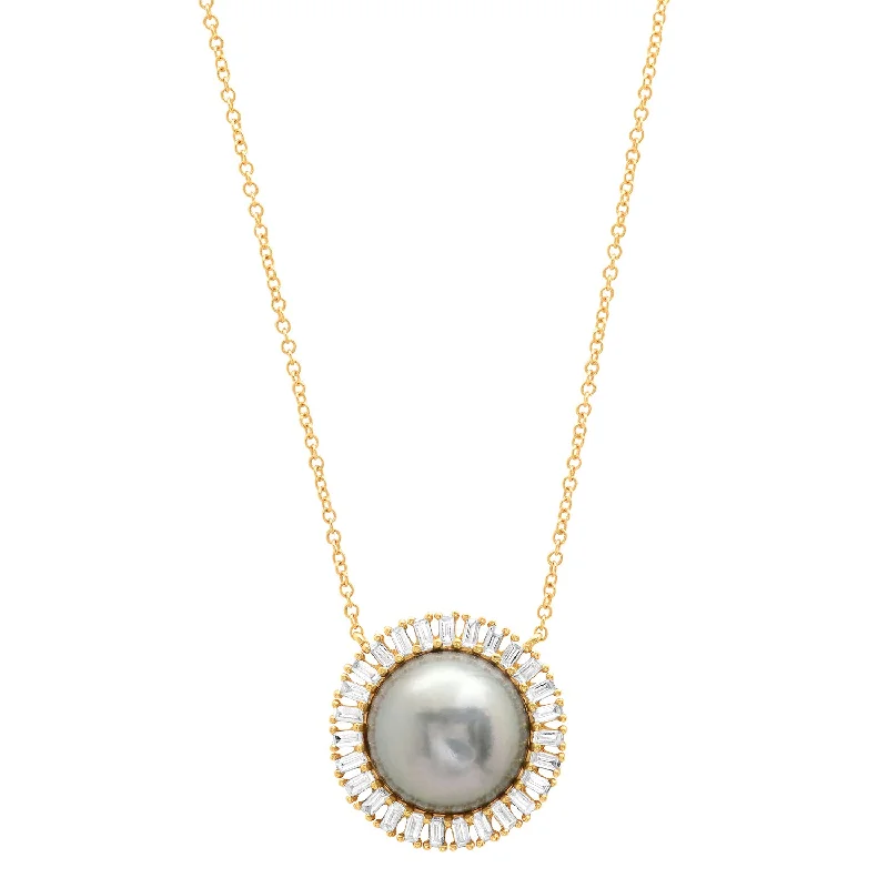 Ladies minimalist pendant necklaces-Pearl Necklace