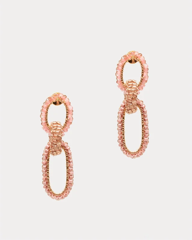 Ladies crystal chandelier earrings-Stevie Earring Blush