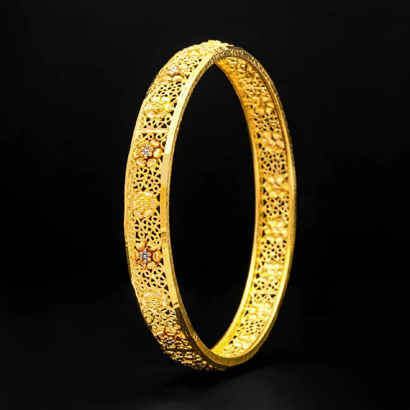 Ladies silver cuff bracelets-24ct Heavy Gold Plated Enamel Bangle PEB1-032