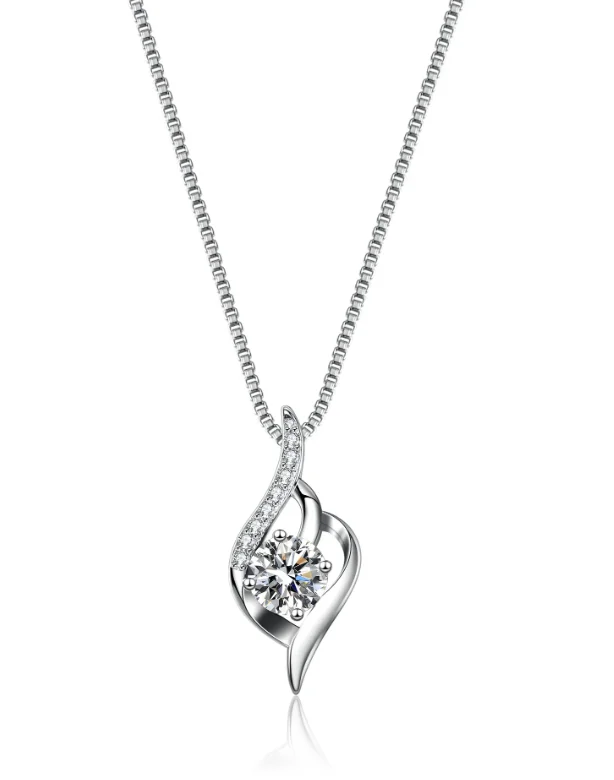 Ladies trendy necklaces-Pendant Necklace | S925 | Moissanite