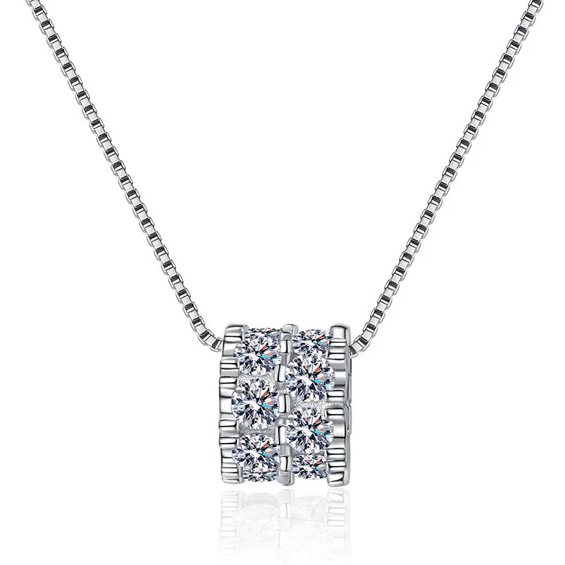 Ladies star necklaces-1.6 Carat Moissanite Pendant Necklace | S925 Sterling Silver