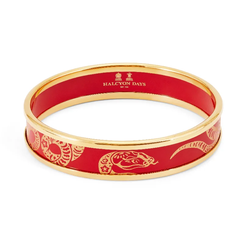 Ladies tennis bangles-Year of the Snake 2025 Enamel Bangle