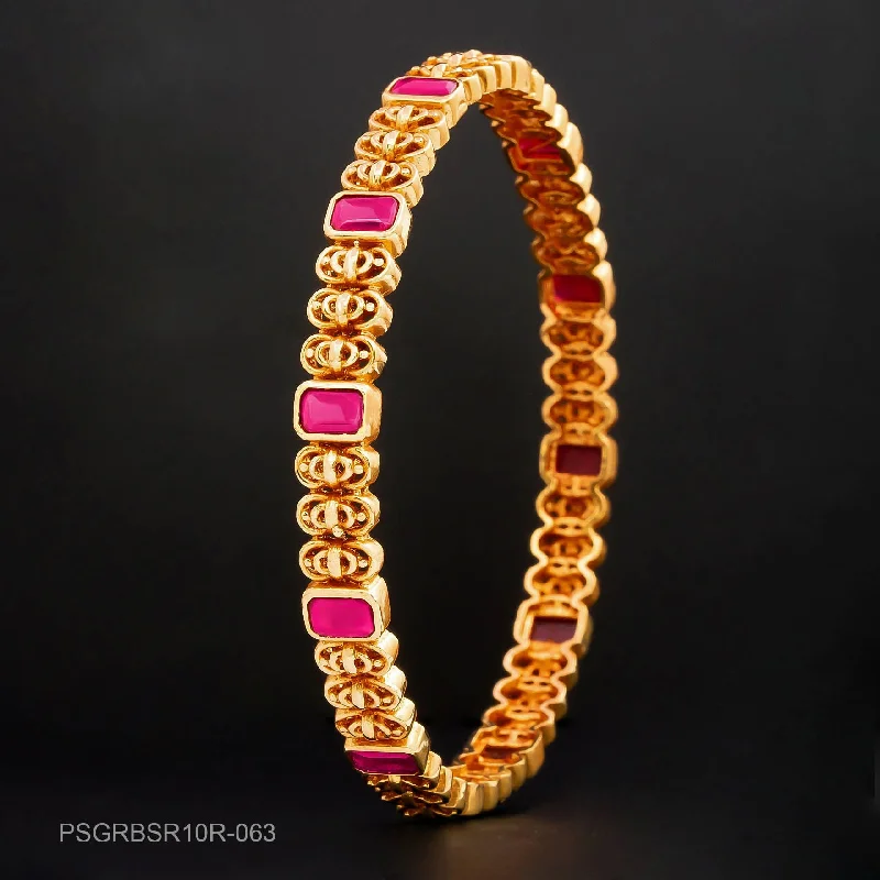 Ladies delicate bangles-STONE GHERU SRESHTA BANGLE PSGRBSR10R-063