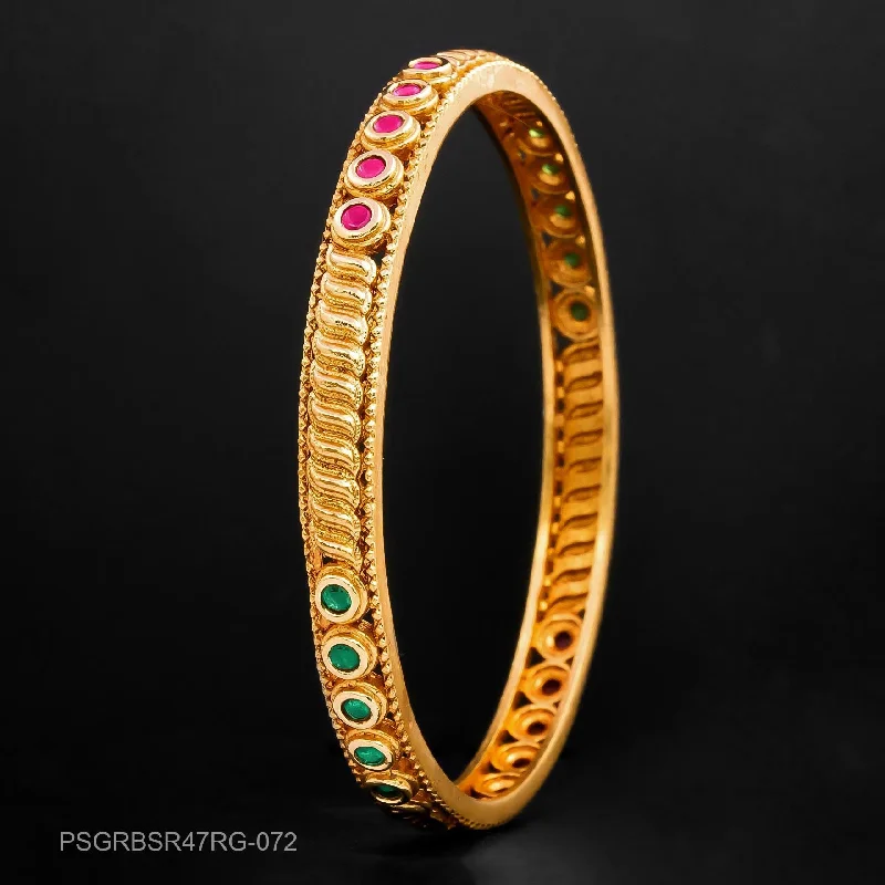 Ladies luxury charm bangles-STONE GHERU SRESHTA BANGLE PSGRBSR47RG-072