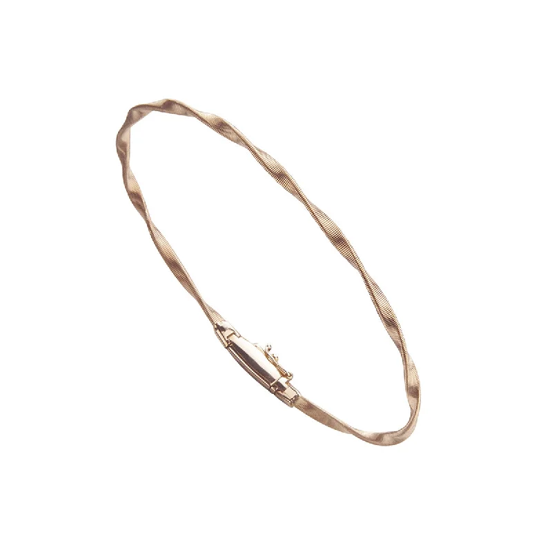 Ladies friendship bracelets-18K Rose Gold Stackable Bangle