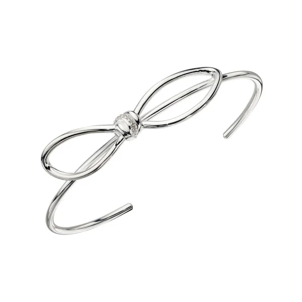 Ladies delicate bangles-CELTIC LOOSE KNOT BANGLE IN SILVER