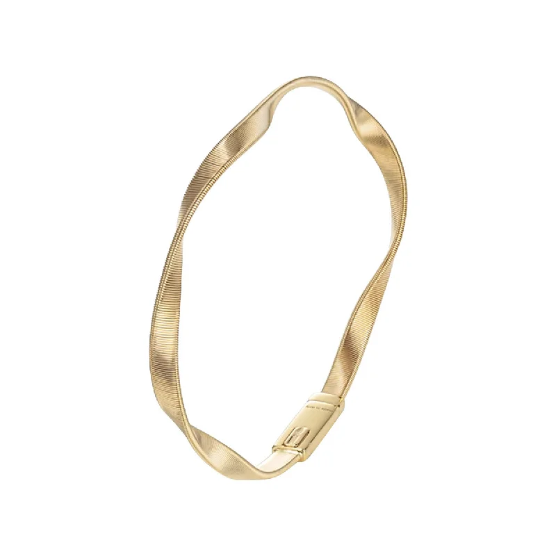 Ladies layered bracelets-18k Yellow Gold Bangle