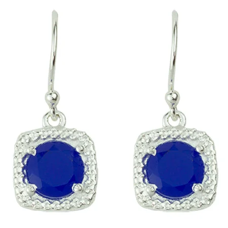 Ladies luxury drop earrings-Let it Glow Earrings In Blue Chalcedony And Silver