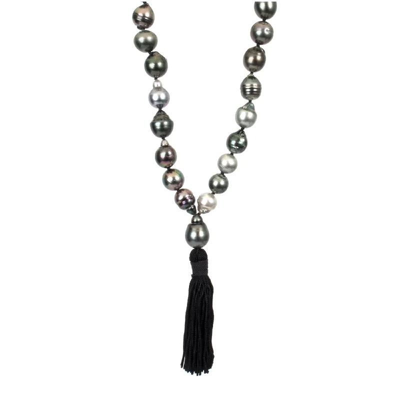 Ladies simple silver necklaces-Pearl Strand