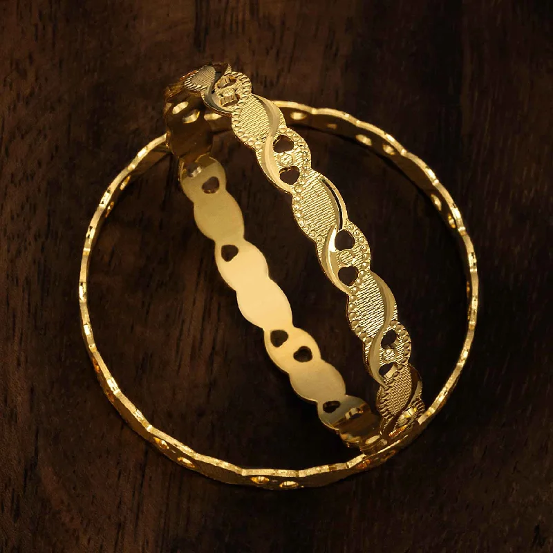 Ladies large bangle bracelets-Gold Bangle PGB65-23-571