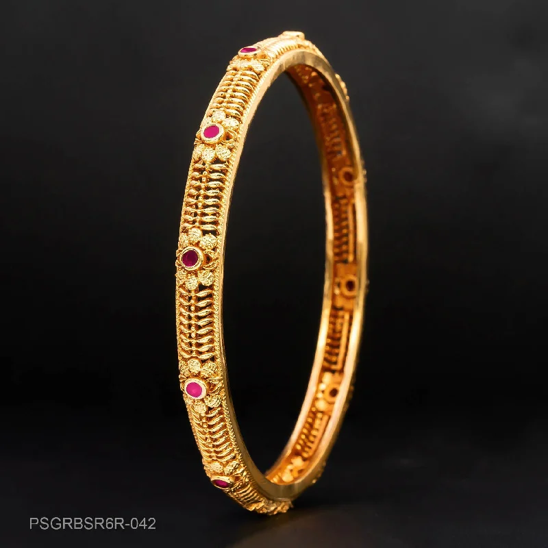 Ladies stackable bangles-STONE GHERU SRESHTA BANGLE PSGRBSR6R-042