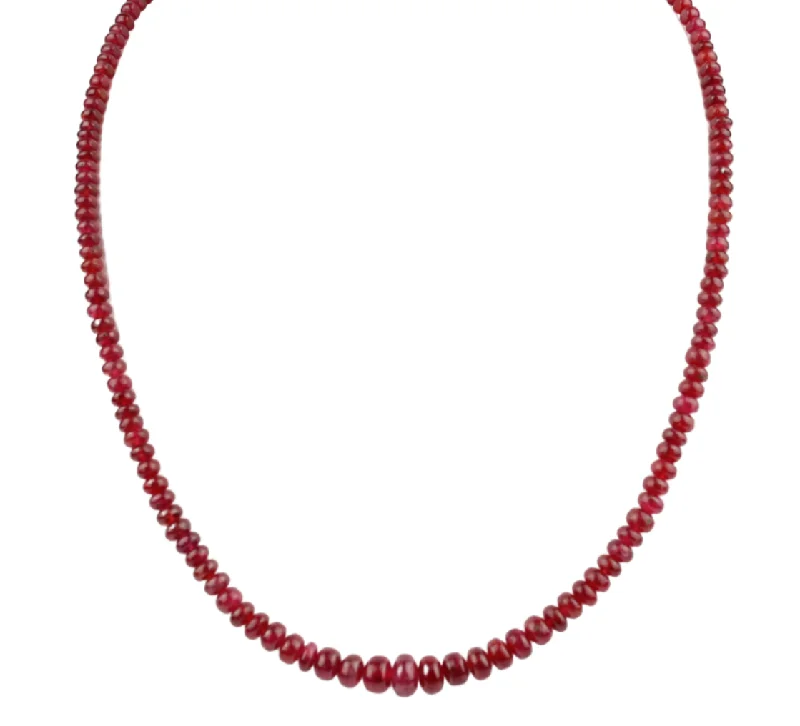 Ladies inspirational necklaces-Full Ruby Necklace | 18K Gold