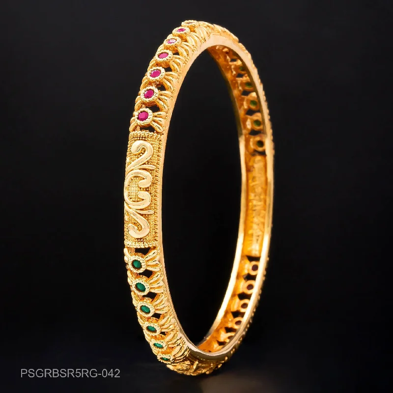 Ladies trendy bracelets-STONE GHERU SRESHTA BANGLE PSGRBSR5RG-042