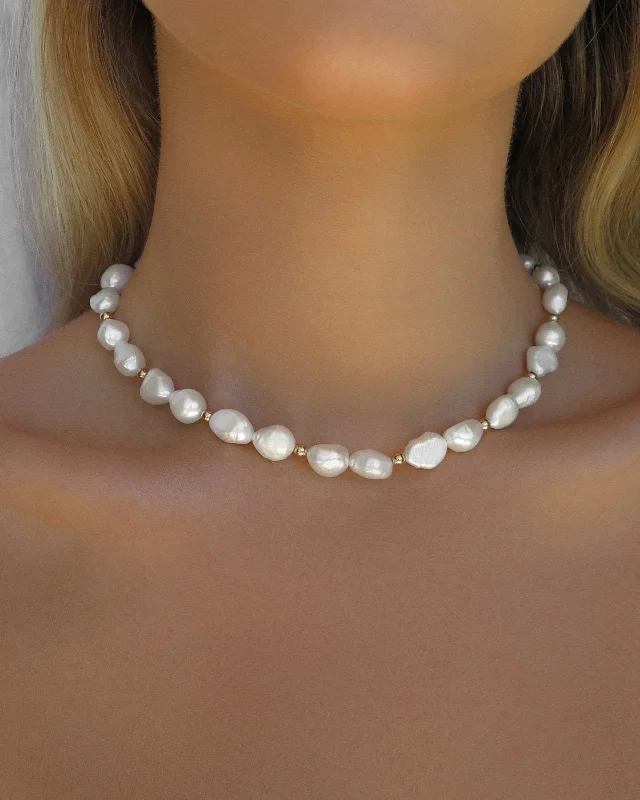 Ladies adjustable charm necklaces-Azalia Freshwater Pearl Necklace