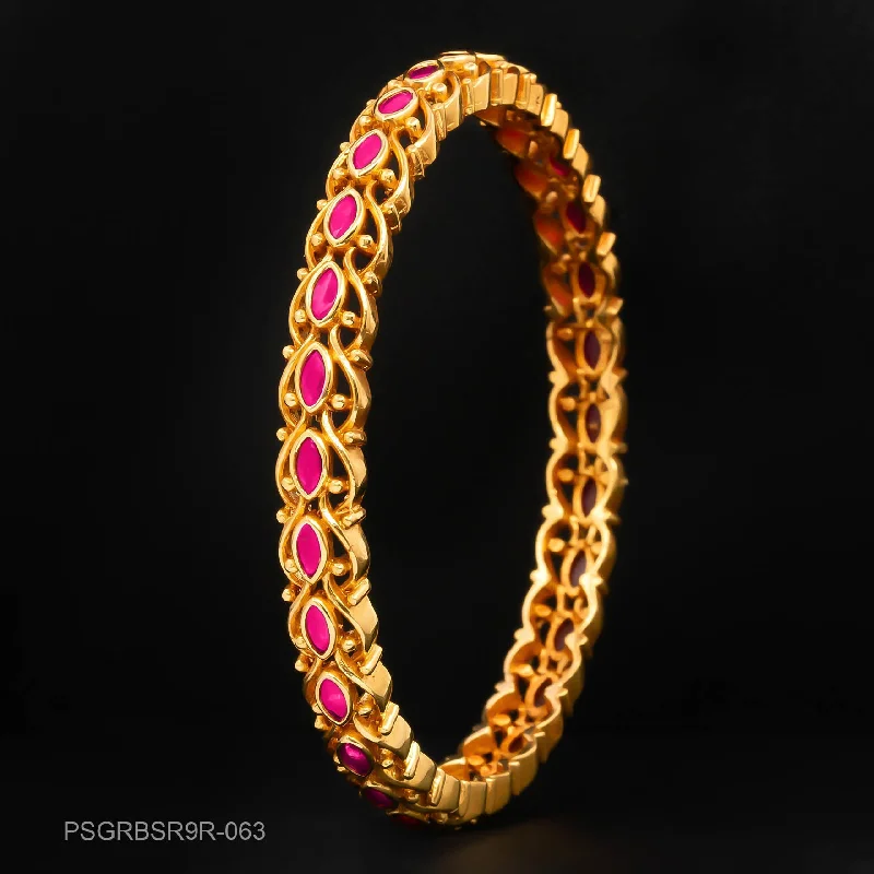 Ladies vintage bangles-STONE GHERU SRESHTA BANGLE PSGRBSR9R-063