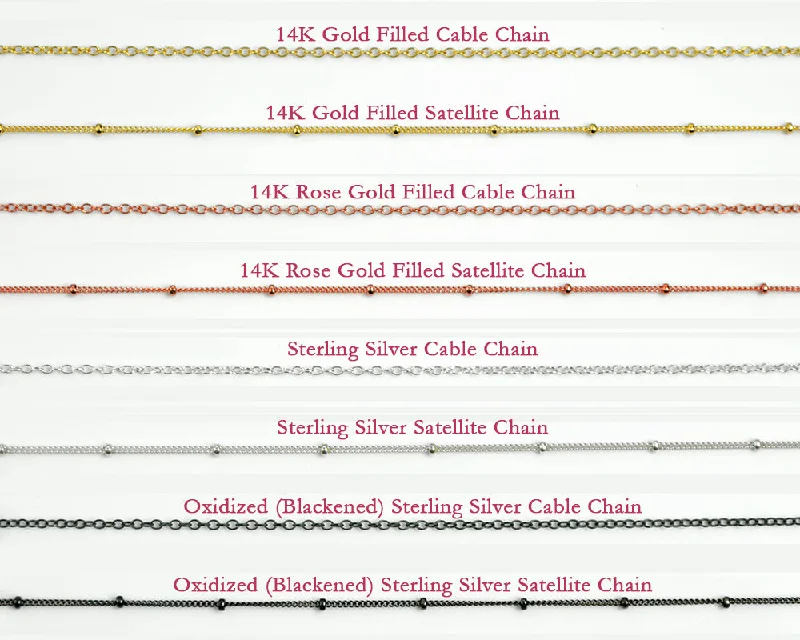 Ladies chic necklaces-Simple Necklace Chain - Cable or Satellite