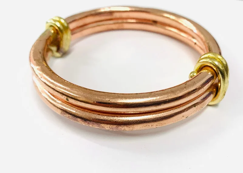 Ladies luxury bracelets-Double Classic copper bangle