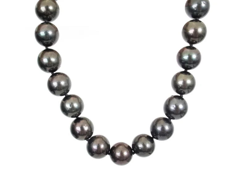 Ladies birthstone necklaces-Tahitian Pearl Strand