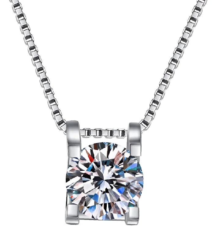 Ladies necklace sets-Pendant Necklace | S925 | Moissanite