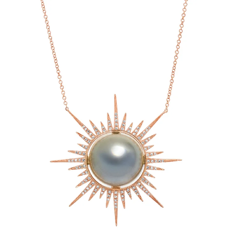 Ladies wedding necklaces-Sunburst Necklace