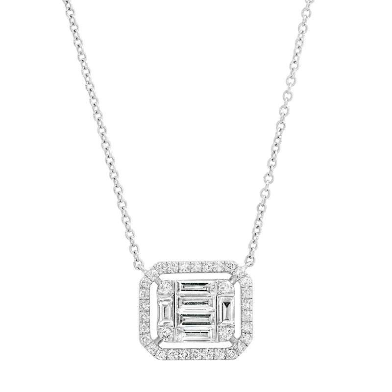 Ladies large pendant necklaces-Diamond Necklace