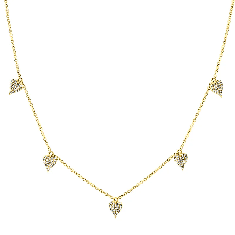 Ladies vintage gold necklaces-Heart Necklace