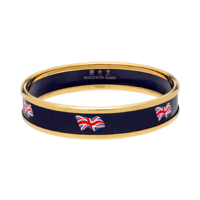 Ladies textured bangles-Union Flag Enamel Bangle