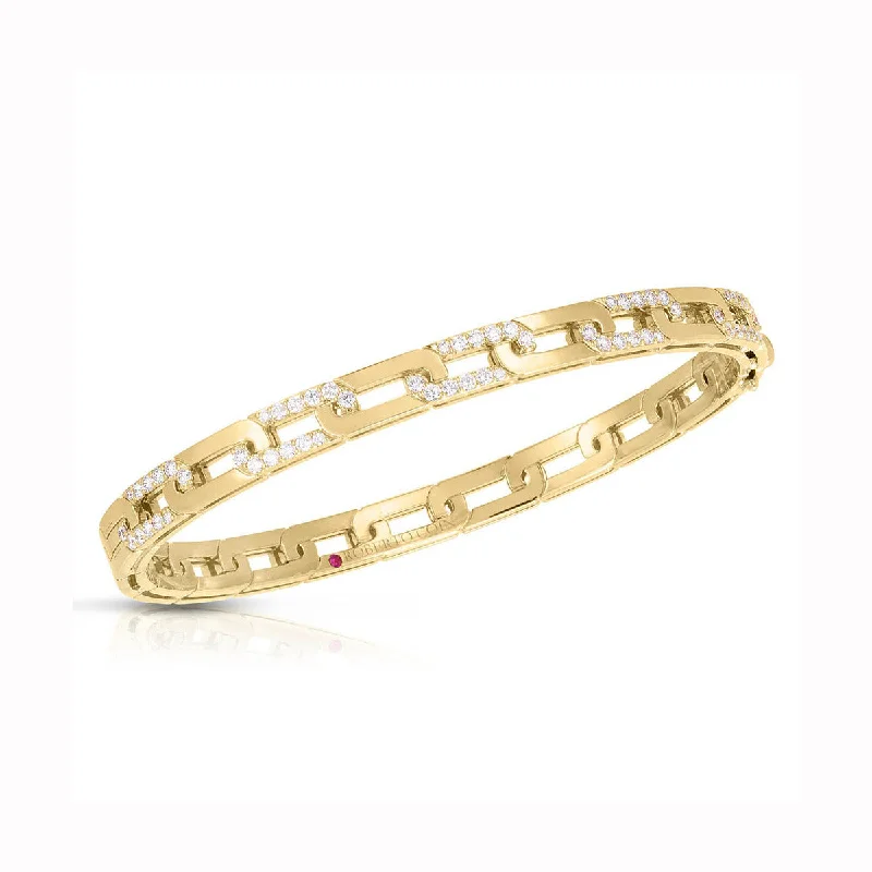 Ladies elegant bracelets-18K Navarra Diamond Bangle